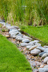 French Drain with Rocks